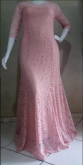 Vestido Renda - Madrinha Manga Plus Size/MODA EVANGÉLICA