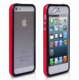 BUMBER PRETO COM VERMELHO PARA IPHONE 5 e 5s