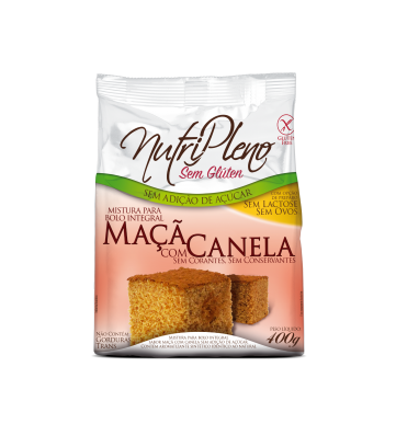 Bolo Integral Maçã com Canela Sem Adição de Açúcar