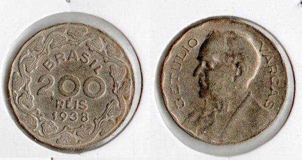 V166-1 - 200 Réis 1938 - Tiragem 7.666.000