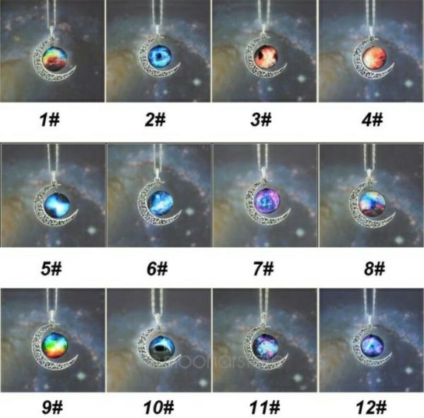 Colar lua + galáxia