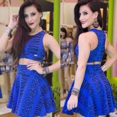 Cropped Estampado Limone Azul