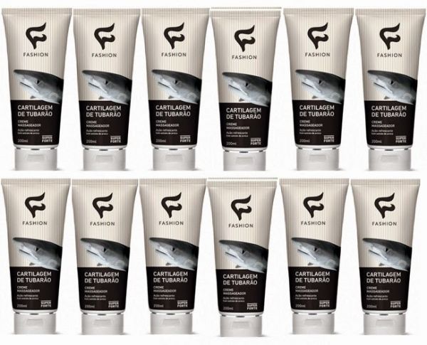 CREME MASSAGEADOR CARTILAGEM DE TUBARÃO 12 UNIDADES