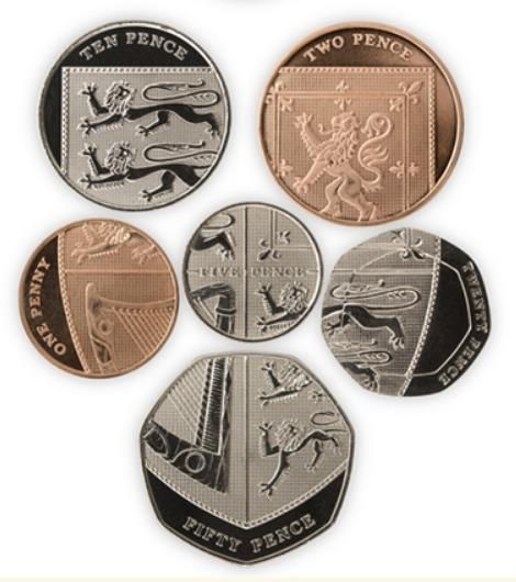 Escudo Britânico, 6 moedas