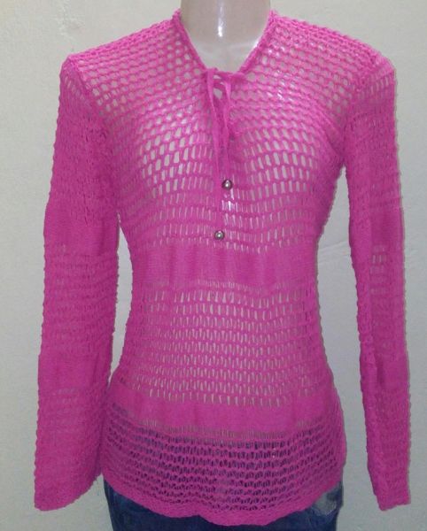 BLUSA DE LINHA COM AMARRAÇÃO