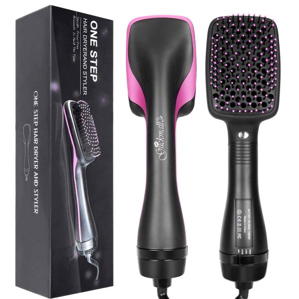 Escova Secadora - 1000W de Potência - Rosa/Preta