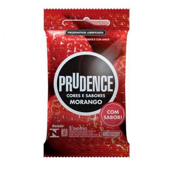PRUDENCE AROMA E SABOR MORANGO 3 UNIDADES