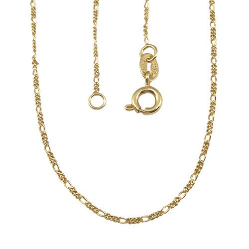 Corrente feminina folheada a ouro 18k com elos 3 X 1.