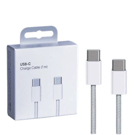 Cabo de Dados USB C x USB C iPhone 15 Trançado 1m Original (Apple)
