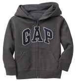 MC4M01- Moletom GAP com Capuz e Zíper Cinza 5Yrs (4/5anos) - GAP