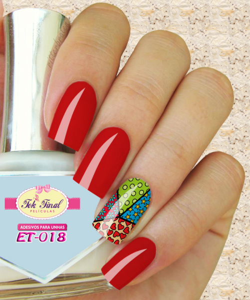 Películas e Adesivos para Unhas Mod. Étnica Cód. 18