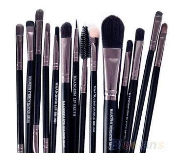 Kit 15 pincéis de maquiagem