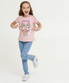 Calça Infantil Jeans Coração