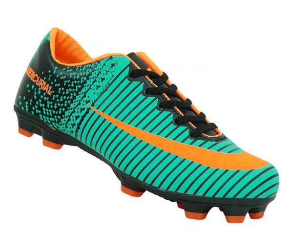 Chuteira Campo Nike Mercurial Vortex 3 Verde e Laranja