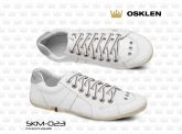 SAPATENIS OSKLEN COURO CRAQUELE CINZA - SKM-023