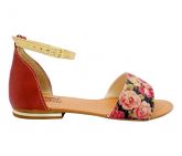 Sandálias Doma Ela Floral Castor MOD:12612