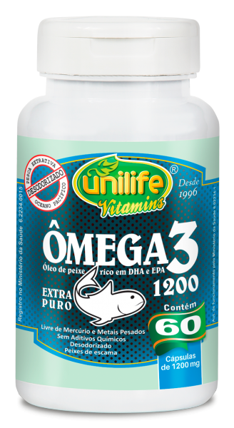 Ômega 3 Unilife 60 capsulas 1200 mg