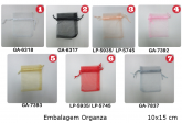 Embalagem Organza 3- 10x15 cm PT