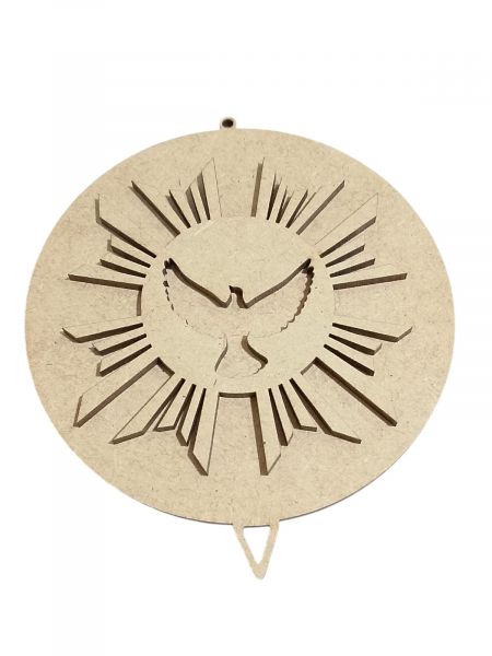 CÓD-RE53 MOLDURA ESCAPULÁRIO ESPÍRITO SANTO 10CM PARA PORTA MDF CRU