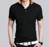 Camisa Masculina Verão Outono Manga Curta Gola Polo Homens