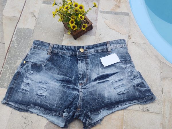 Short Jeans Desfiado Spotted