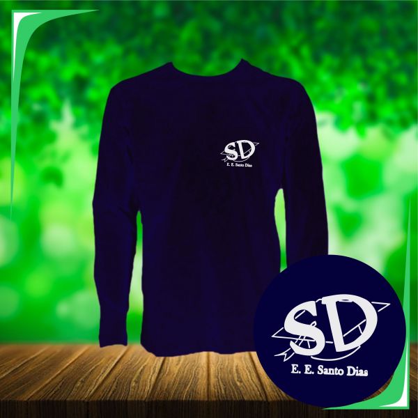 Camiseta Manga Longa Santo Dias  -  10 ao 14 anos