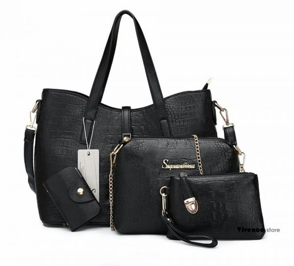 Conjunto de bolsa 04 peças - 04 cores disponíveis - Cod.:705