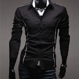 Moda Luxo: Slim Fit Manga Longa. Frete Grátis.