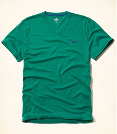 Must-Have V Neck - Camisa Hollister - Verde