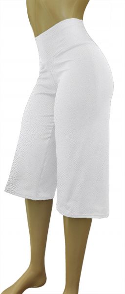 pantacourt branca (P-M-G), crepe de malha, gramatura média