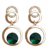 Brincos Compridos Brincos em Argola Cristal Moda Crista