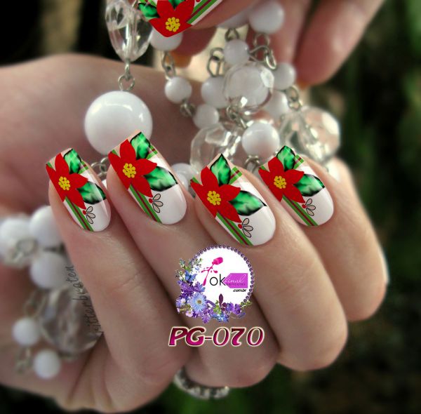 Películas e Adesivos para Unhas Mod. Floral Cód. Pg-070