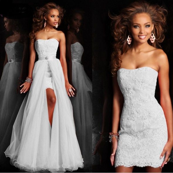 Vestido de Noiva c/  Saia Destacável