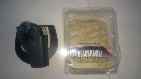 Coldre blackhawk com paddle mount para glock 20/21/27 s&w m&p .49 9/40