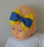 Laço Duplo  Jeans Amarelo