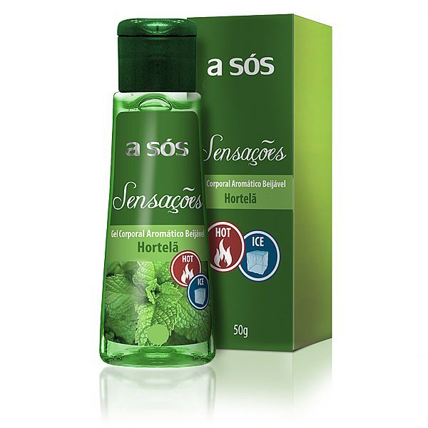 Gel Comestível Sensações Hot & Ice Sabor Hortelã - 50g