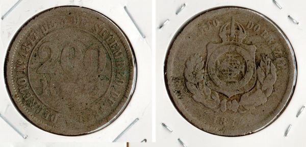 V017-1 - 200 Réis 1874