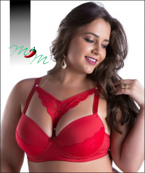 Sutiã Strappy Plus Size com Bojo em pérolas e Alças Largas Ref.:M1050