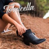 Bota cano curto couro bico fino- torricella