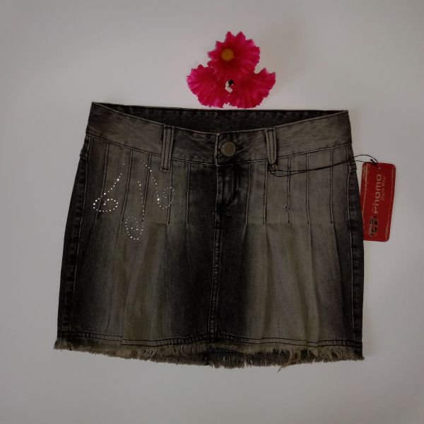 Saia Jeans Pregueada  Phama
