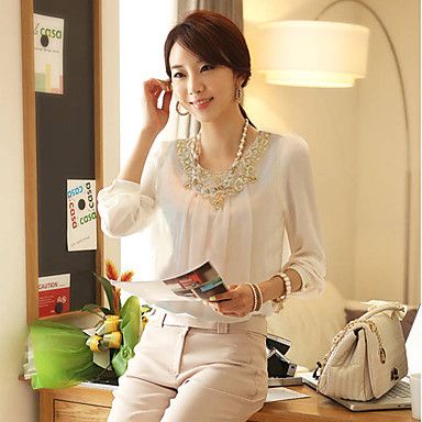 Moda Luxo: Blusa Chifon, c/ Renda, de Ótima Qualidade. Frete Grátis.