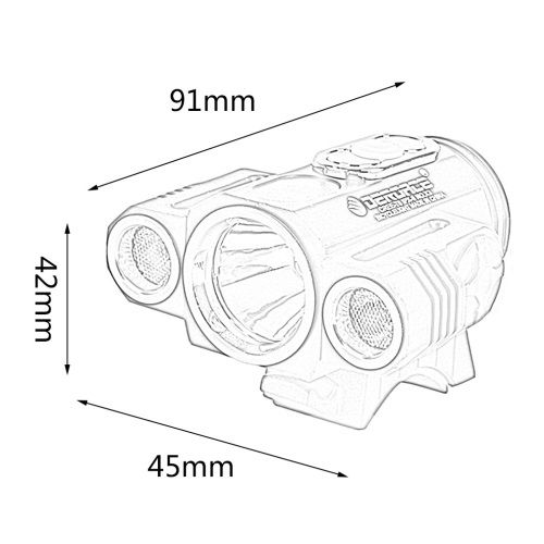 Farol recarregável para bicicleta modelo 535