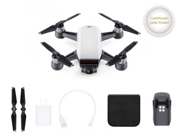DRONE DJI CP.PT.000736 SPARK WHITE ALPINE SEM RADIO CONTROLE