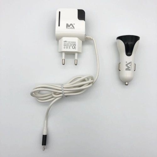 Kit Carregador Rápido Cel. E Veiculo V8 2.4A