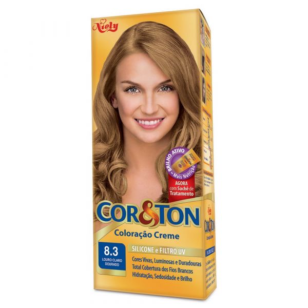 TINTURA COR E TON LOURO CLARO DOURADO 8.3