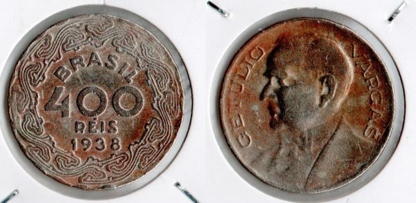 V172-3 - 400 Réis 1938 - Tiragem 10.620.000