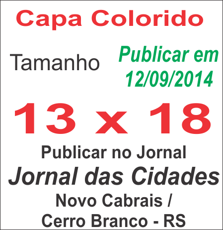 2014.09.12 - Eleitoral| Capa | * Jornal das Cidades