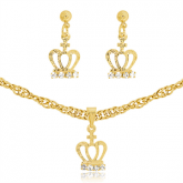 Conjunto de gargantilha e brinco