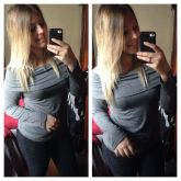 Blusa Cinza Ombro a ombro
