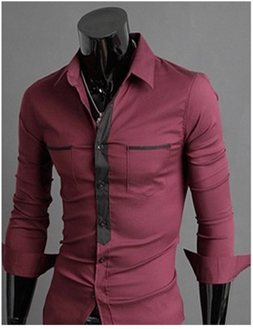 Camisa Slin Manga Longa c/ Design Pocket Slim